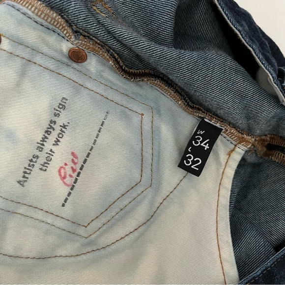 📌 SOLD Hiut Denim Designer Jeans RARE Made in Wales Workr Straight Leg 34x32 - Picture 10 of 16